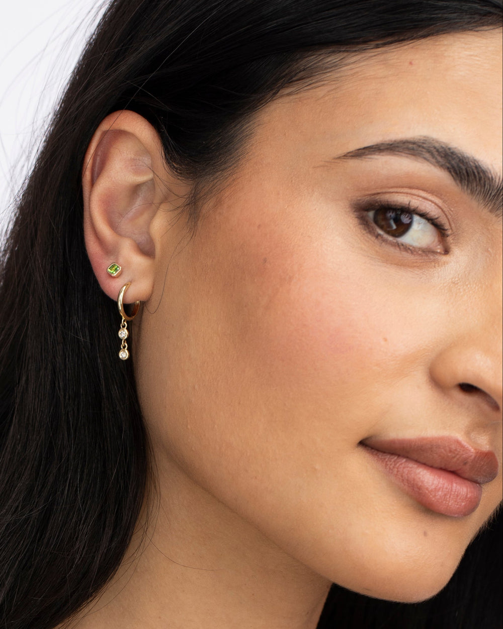 Petite Fern Asscher Studs by Ariel Gordon Jewelry - At Present Jewelry