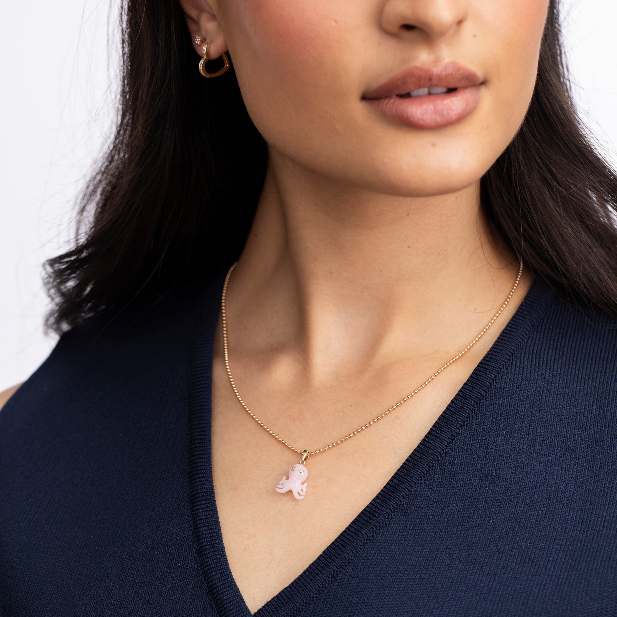 Diamond and Opal Octopus Pendant by Ariel Gordon Jewelry - At Present Jewelry