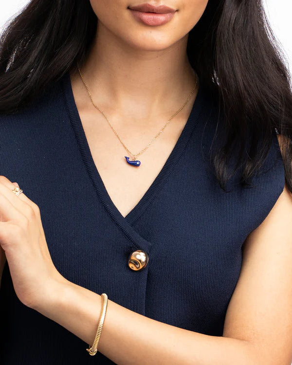 Lapis Migrating Whale Charm