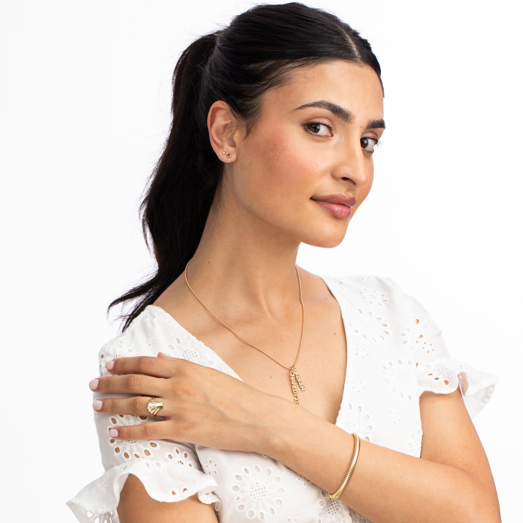 Petite Dahlia Asscher Studs by Ariel Gordon Jewelry - At Present Jewelry