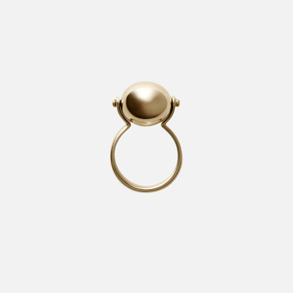 Small Ellipse Ring, Gold by Annika Inez - At Present Jewelry