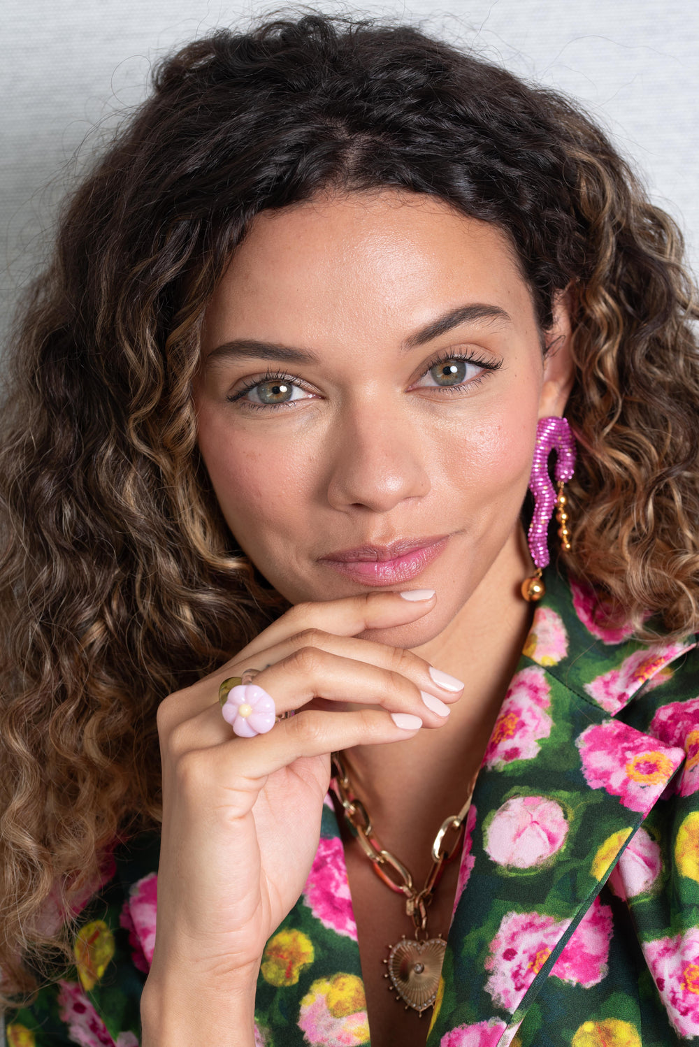 Sunset Earrings, Hot Pink by Susana Vega - At Present Jewelry