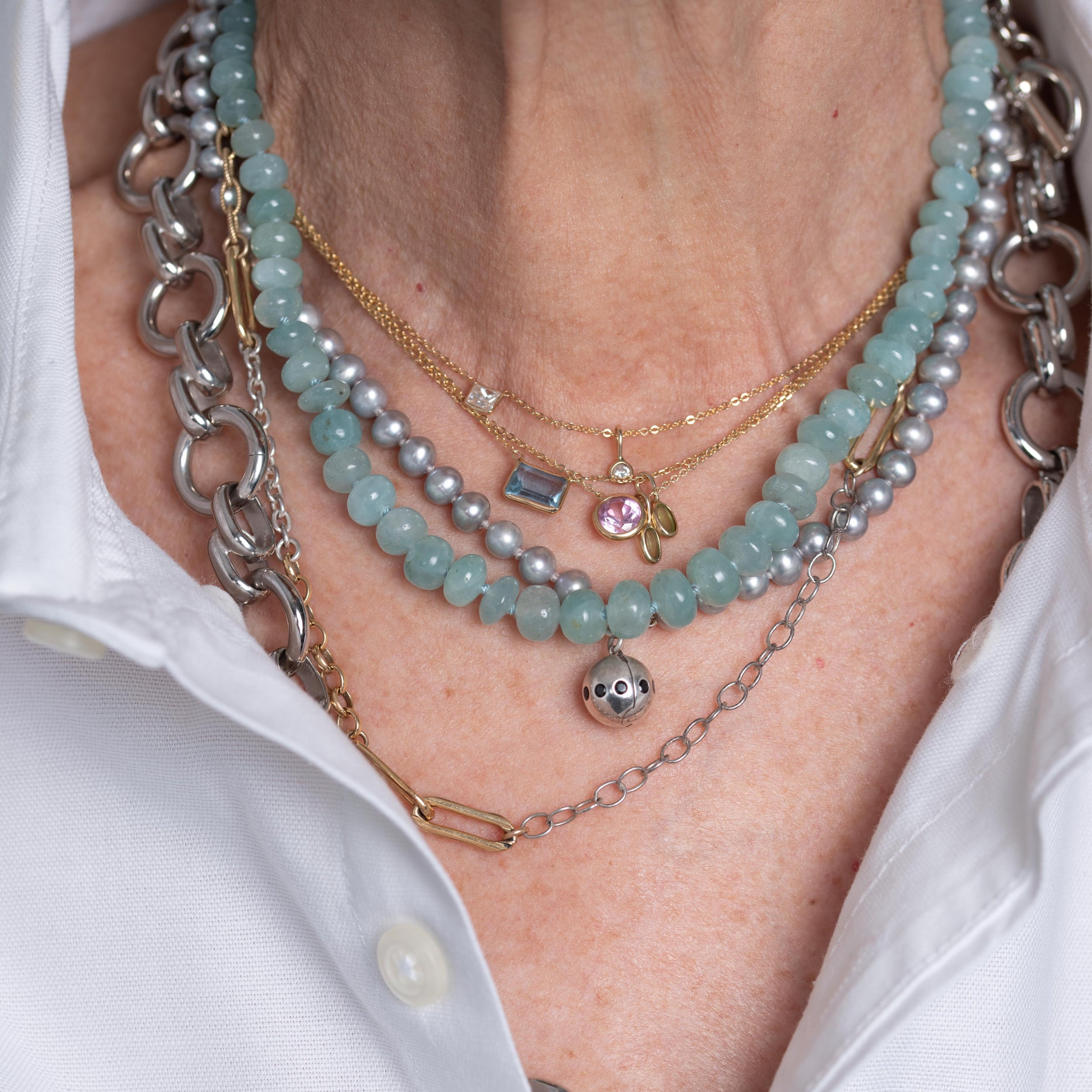 Grandidierite Necklace by Encirkled Jewelry - At Present Jewelry