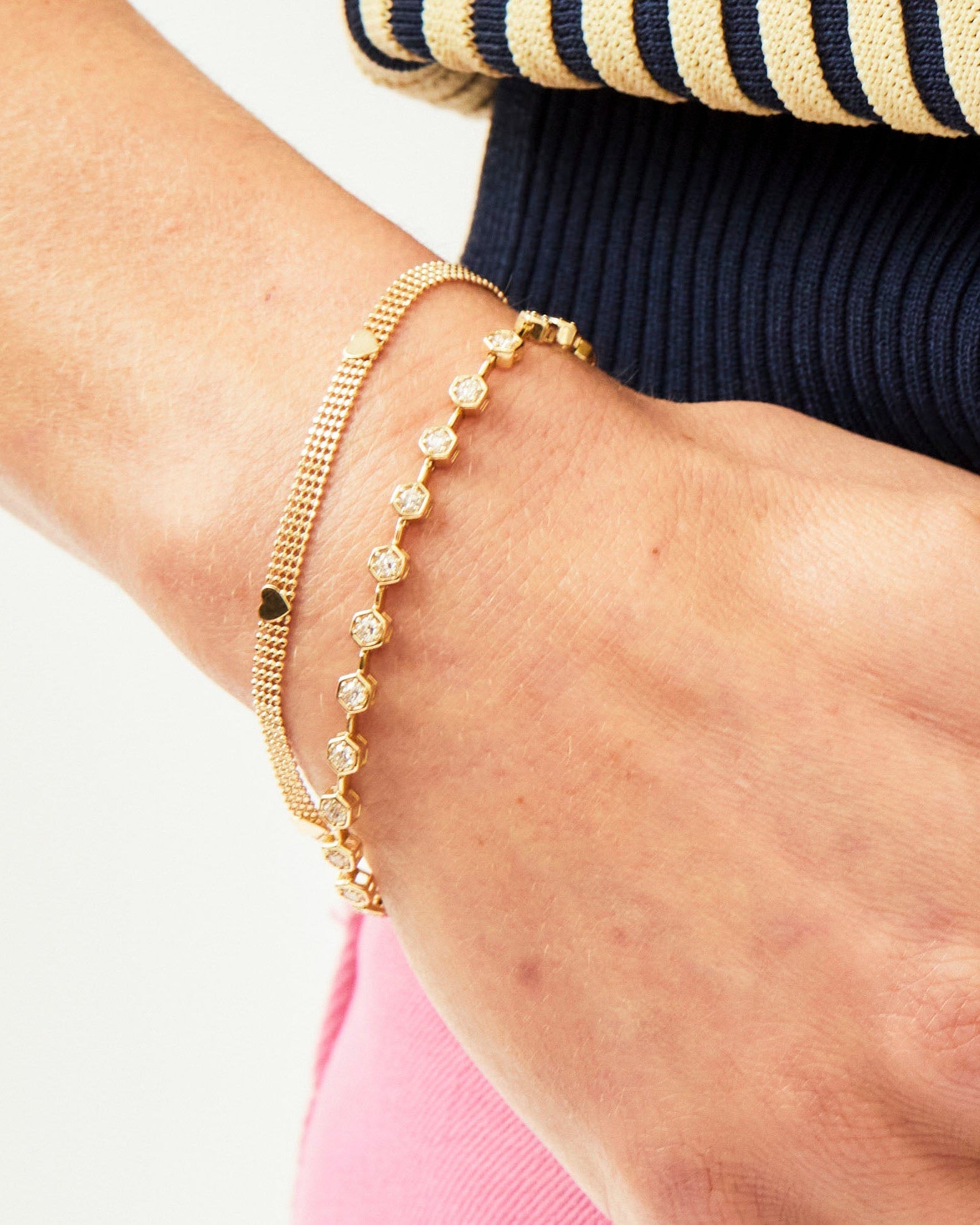 Diamond Hex Tennis Bracelet by Ariel Gordon Jewelry - At Present Jewelry