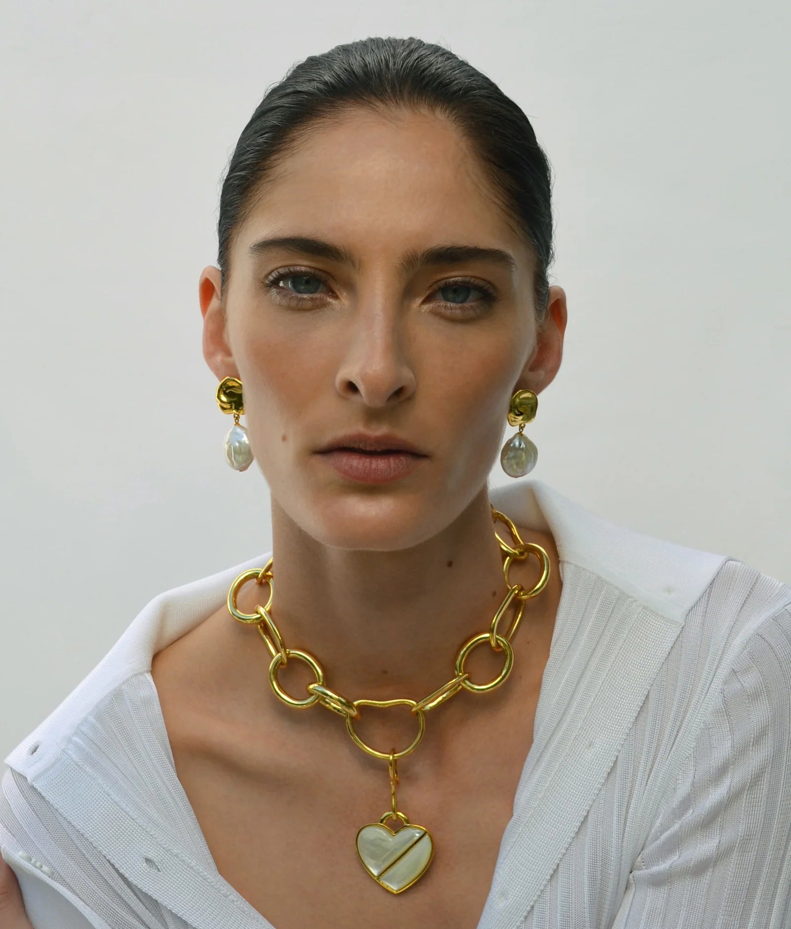 Coin Reflection Earrings by Lizzie Fortunato - At Present Jewelry