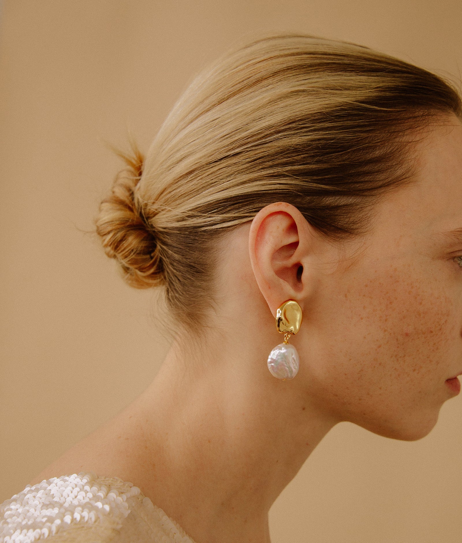 Coin Reflection Earrings by Lizzie Fortunato - At Present Jewelry