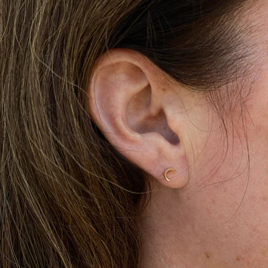 Itty Bitty Studs, Moon by Talon Jewelry - At Present Jewelry