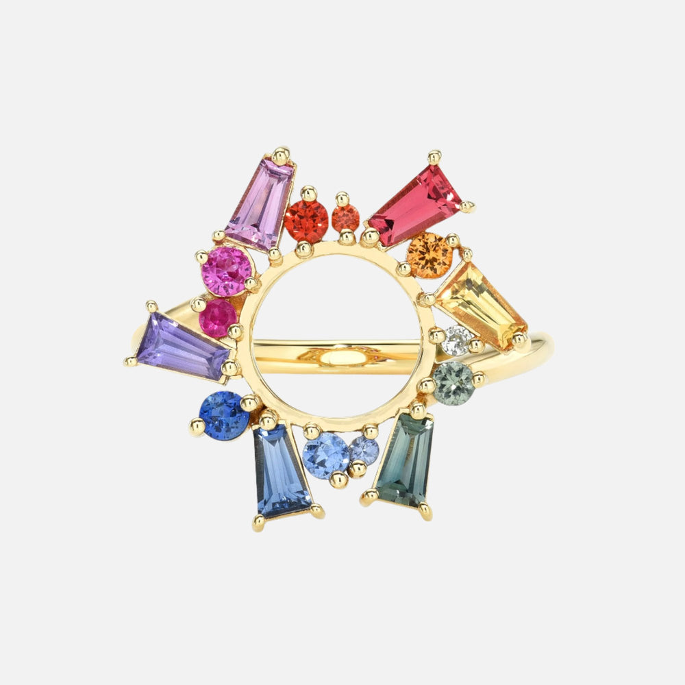 Rainbow Sapphire Ring by Meredith Young - At Present Jewelry