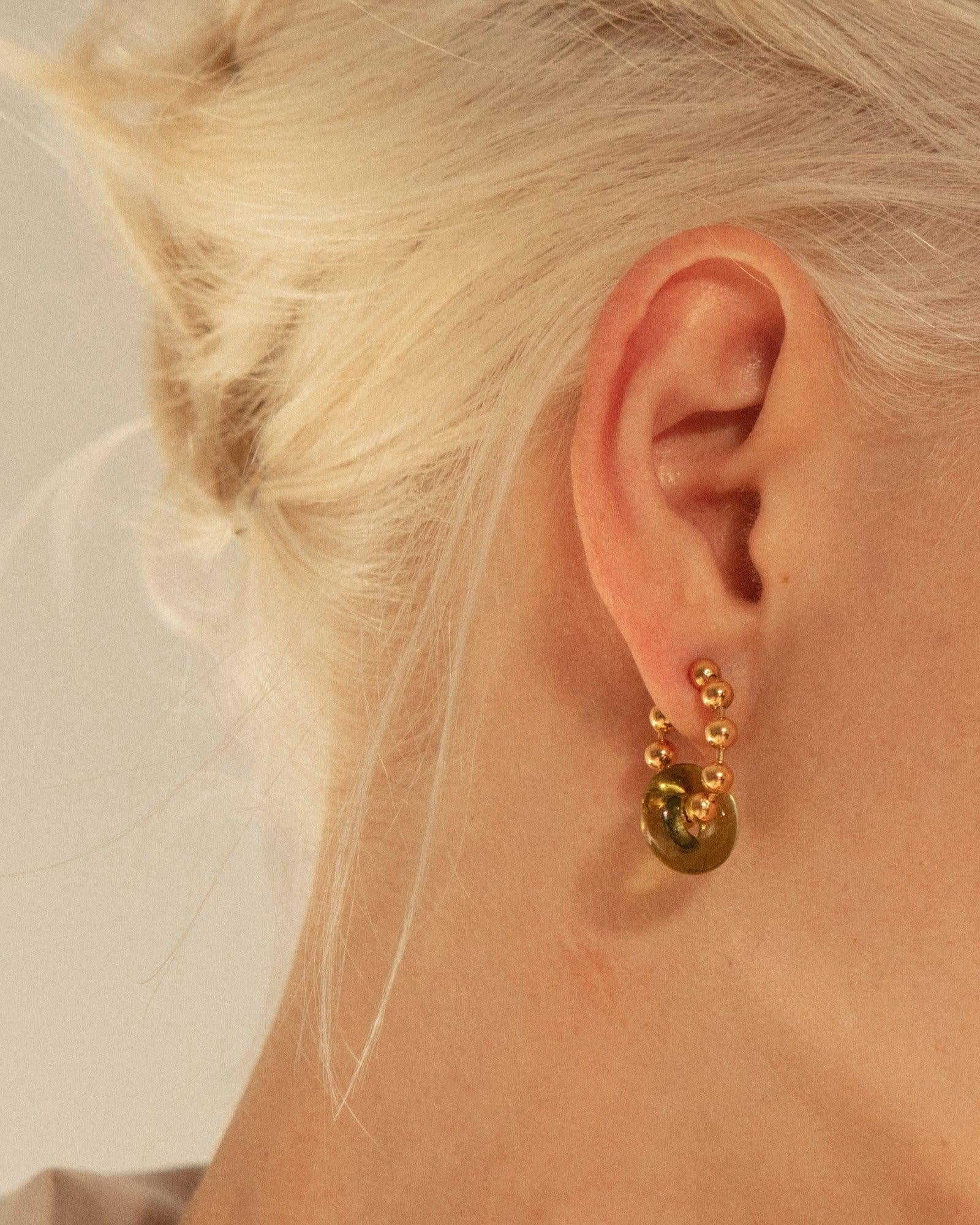 Donut Ball Hoop Earrings by CLED - At Present Jewelry