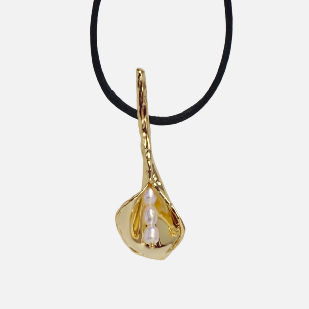 Calla Lily Pendant by Anita Berisha - At Present Jewelry