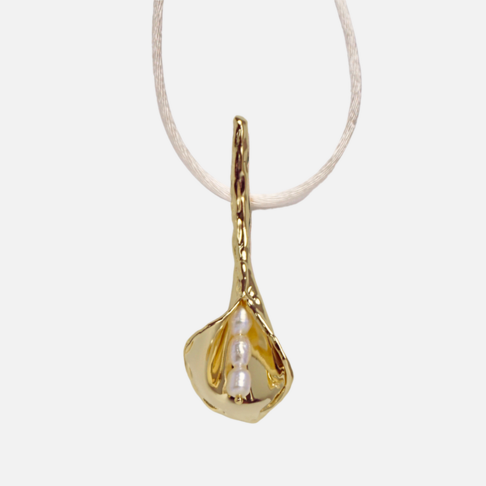 Calla Lily Pendant by Anita Berisha - At Present Jewelry