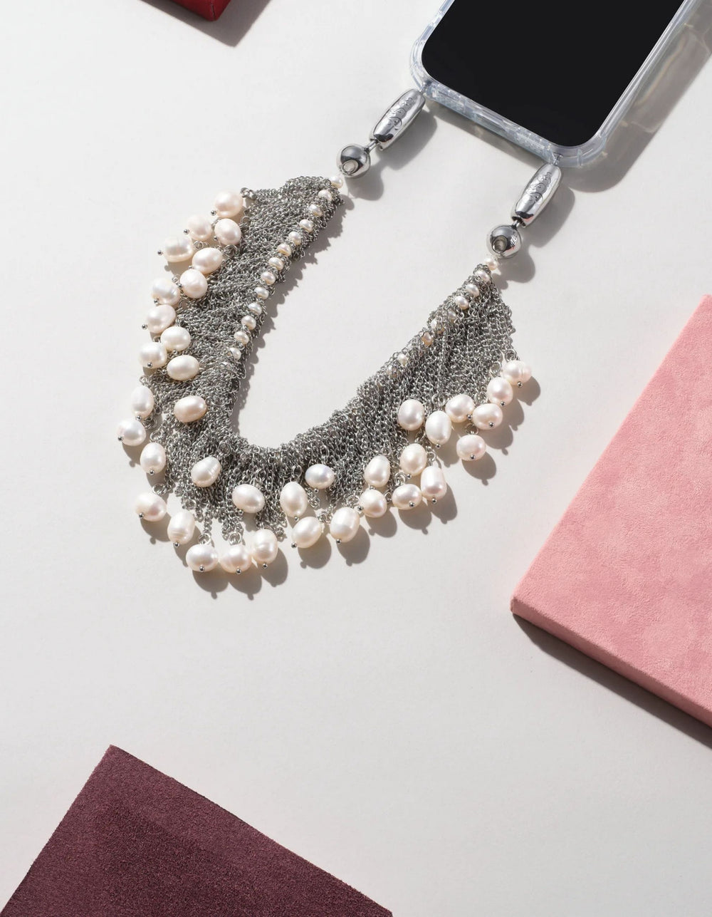 Pearl Chain Drop Wristlet