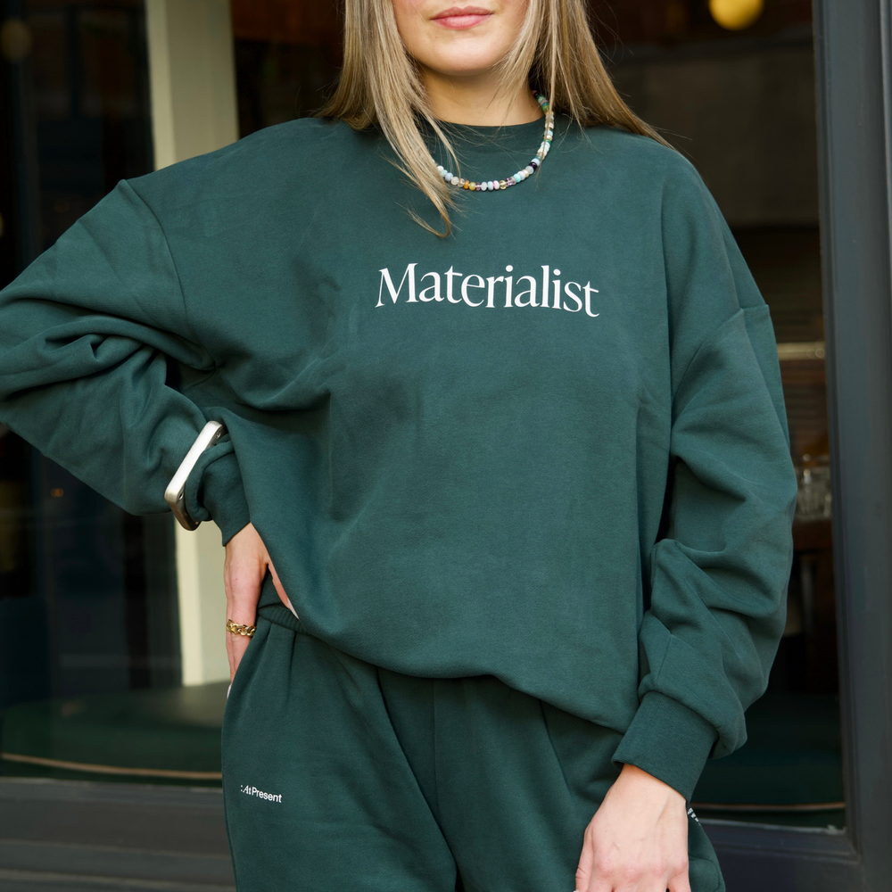 Materialist Crewneck by At Present - At Present Jewelry