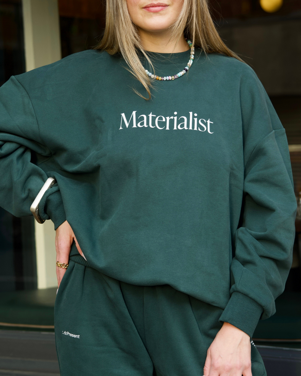 Materialist Crewneck by At Present - At Present Jewelry