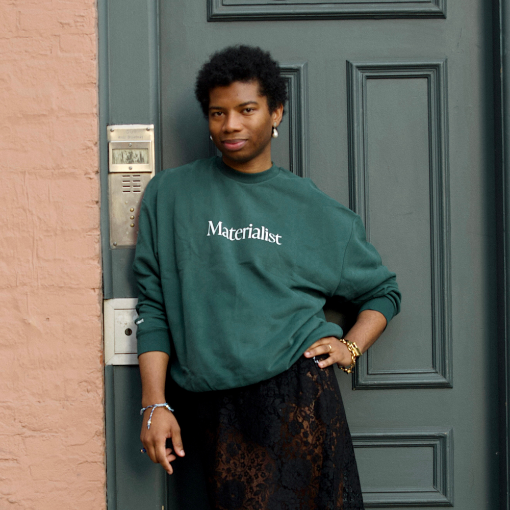 Materialist Crewneck by At Present - At Present Jewelry
