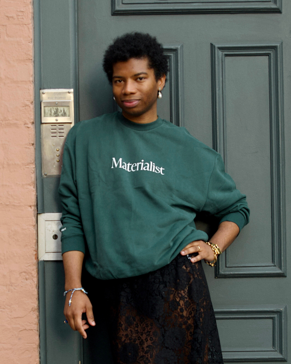 Materialist Crewneck by At Present - At Present Jewelry