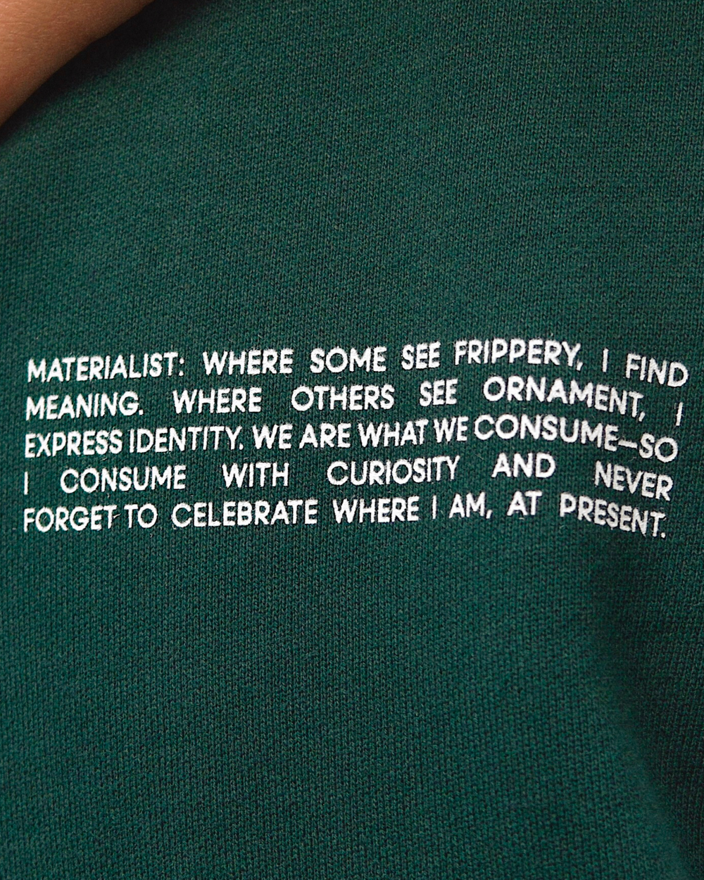 Materialist Crewneck by At Present - At Present Jewelry