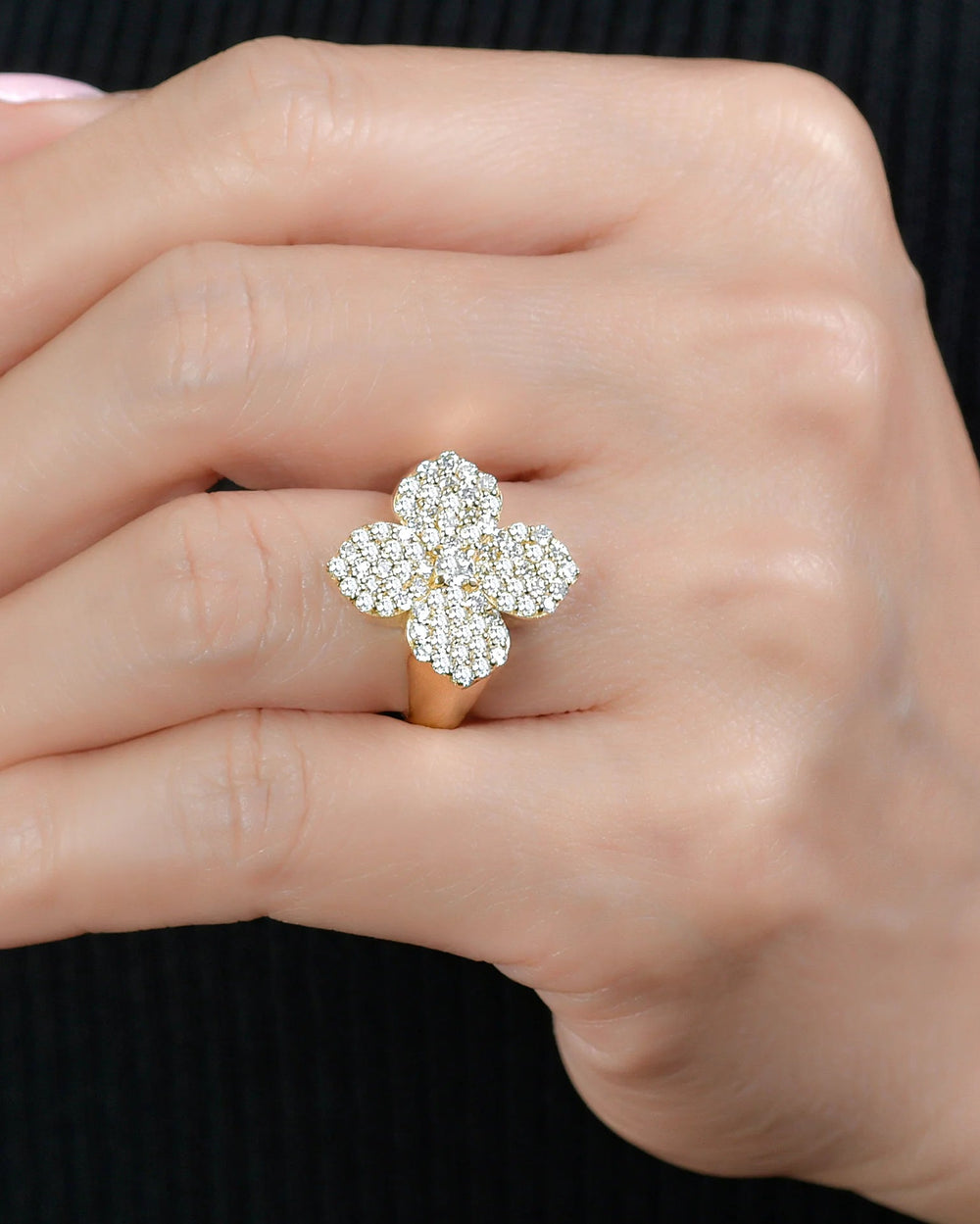 Flora Diamond Signet Statement Ring by Lionheart - At Present Jewelry