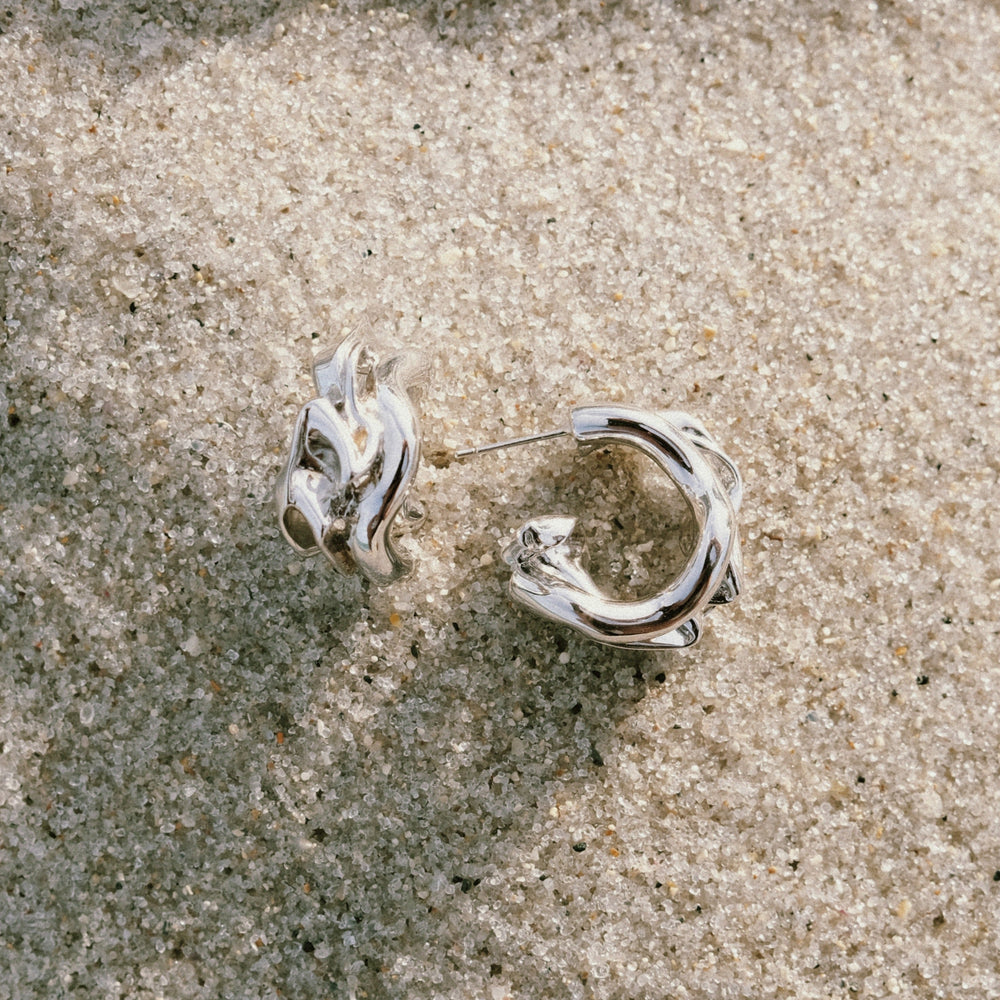 It's Calm After the Storm Earrings, Silver by Anita Berisha - At Present Jewelry