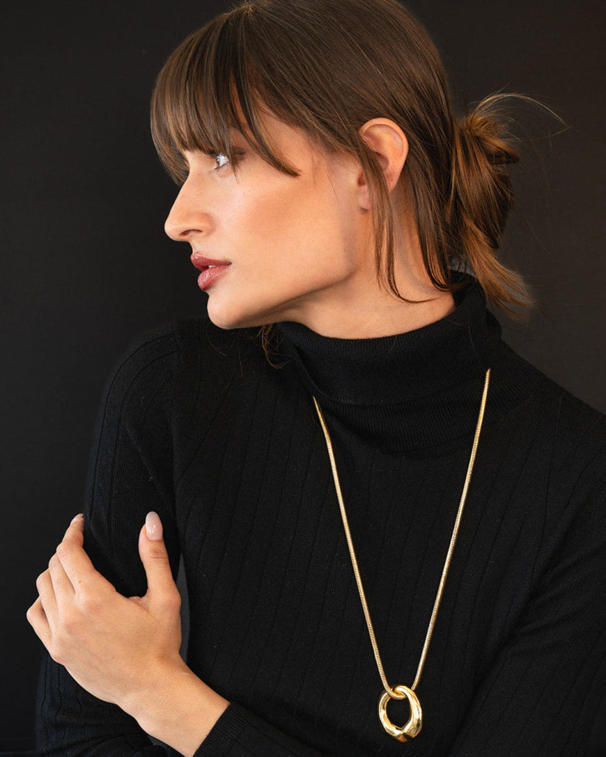 Organic Circle Pendant by Christina Caruso - At Present Jewelry