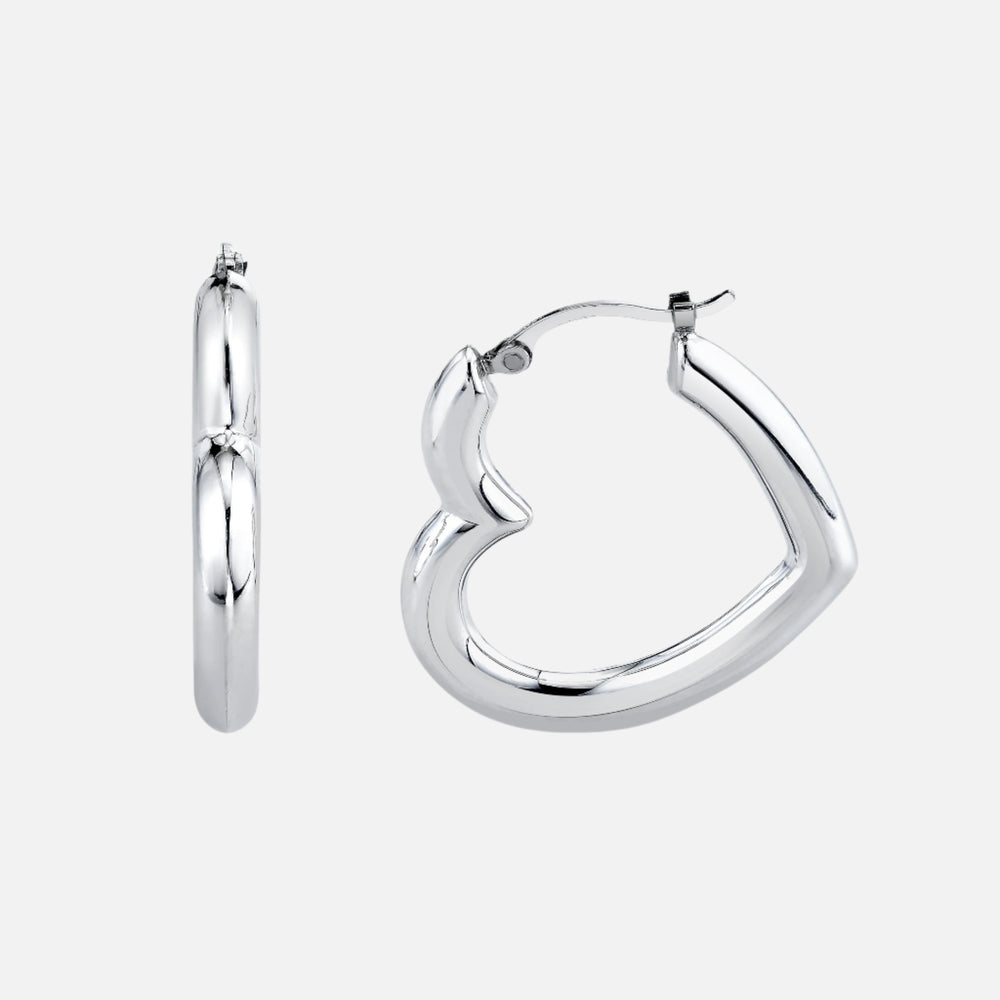 Sterling Silver Heart Helium Hoops by Ariel Gordon Jewelry - At Present Jewelry