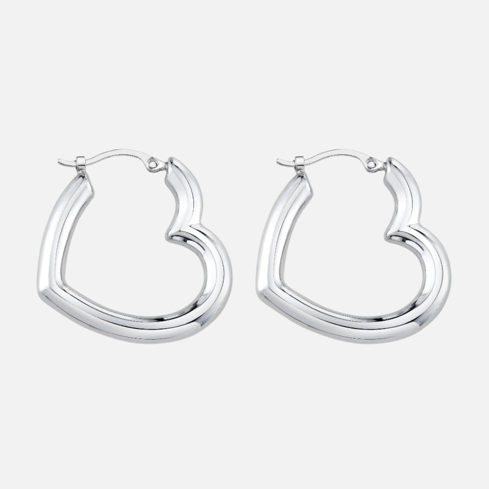 Sterling Silver Heart Helium Hoops by Ariel Gordon Jewelry - At Present Jewelry