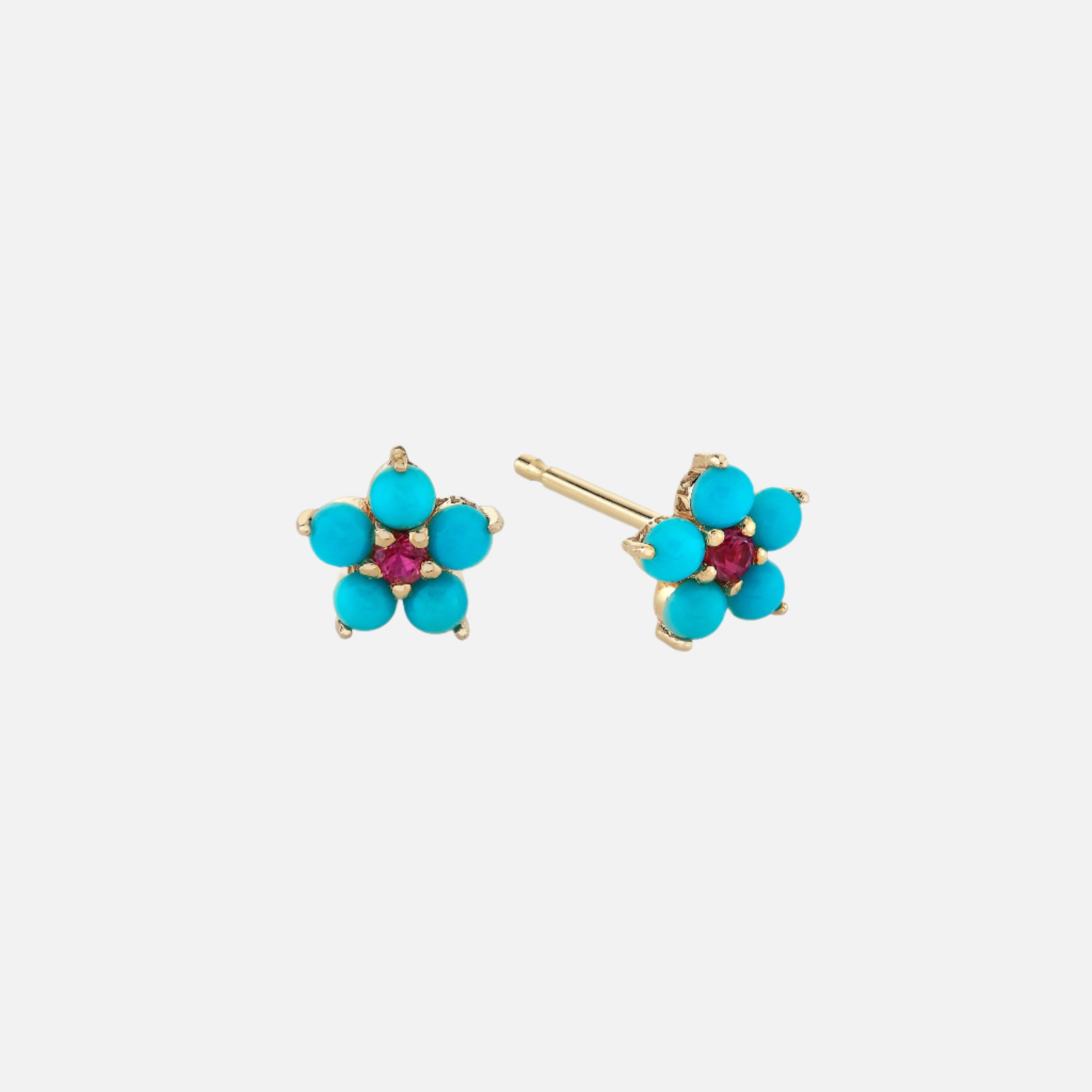 Turquoise and Tourmaline Aurora Studs by Ariel Gordon Jewelry - At Present Jewelry