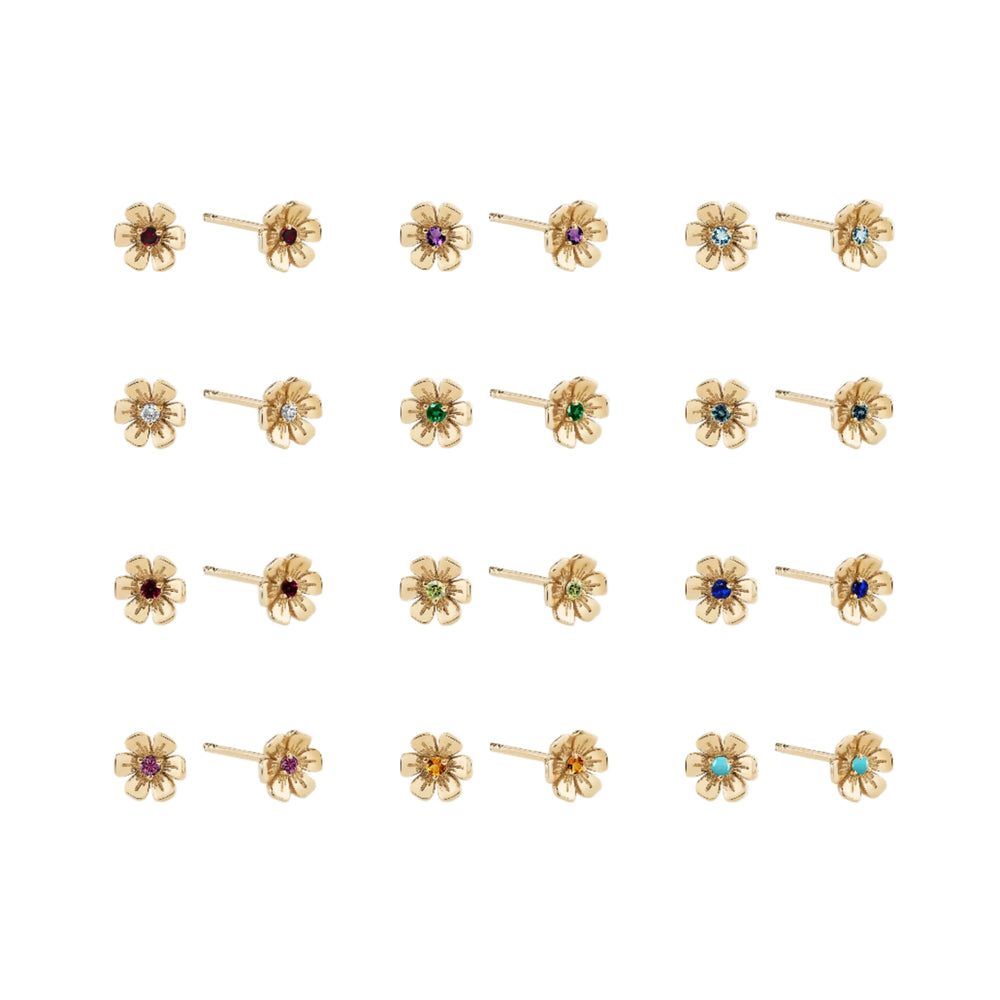 In Bloom Birthstone Studs by Ariel Gordon Jewelry - At Present Jewelry