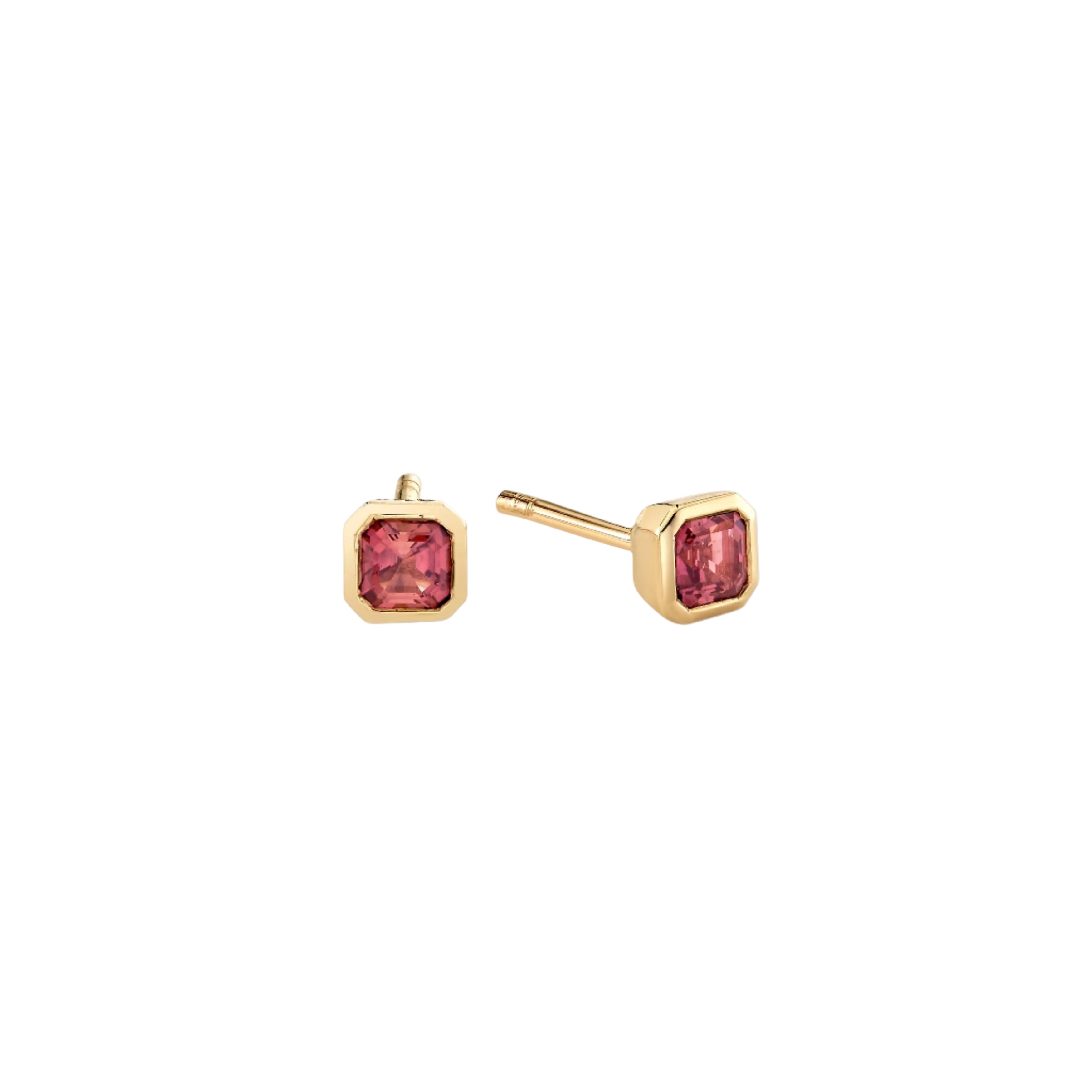 Petite Dahlia Asscher Studs by Ariel Gordon Jewelry - At Present Jewelry