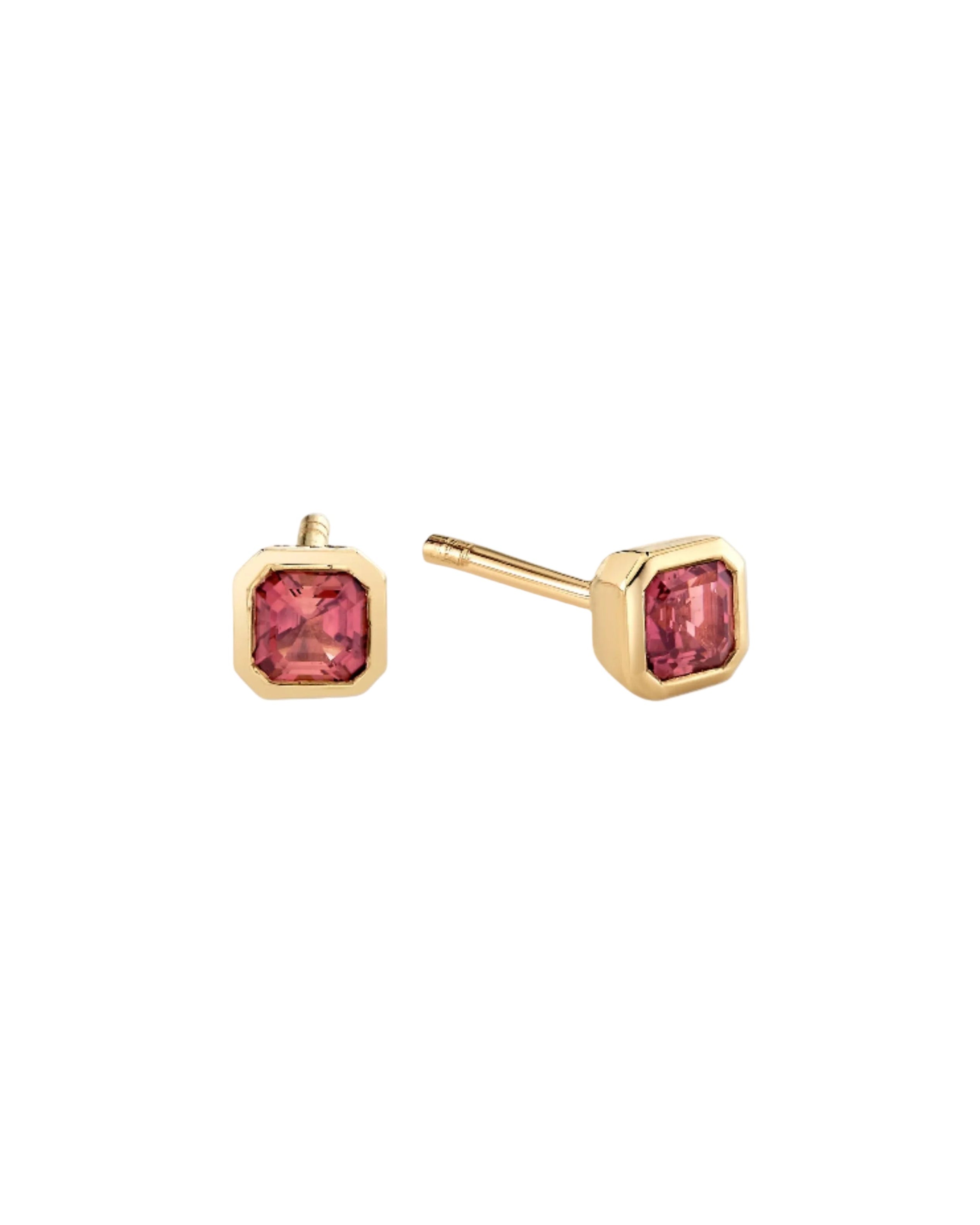 Petite Dahlia Asscher Studs by Ariel Gordon Jewelry - At Present Jewelry