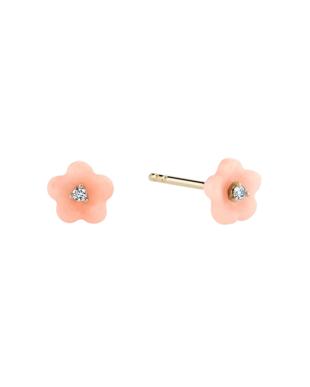 Diamond Blossom Peruvian Opal Studs - At Present Jewelry