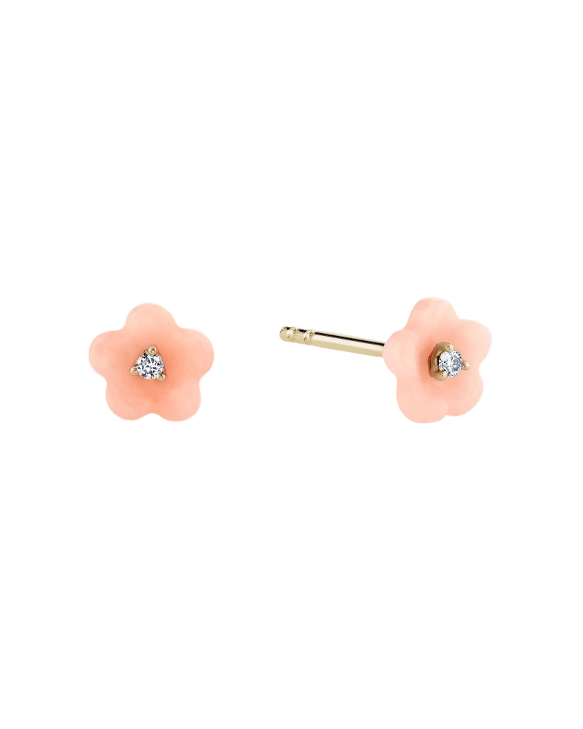 Diamond Blossom Peruvian Opal Studs - At Present Jewelry