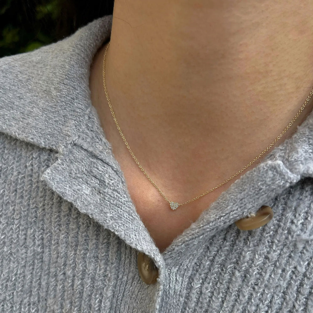 Baby Diamond Heart Necklace by EF Collection - At Present Jewelry