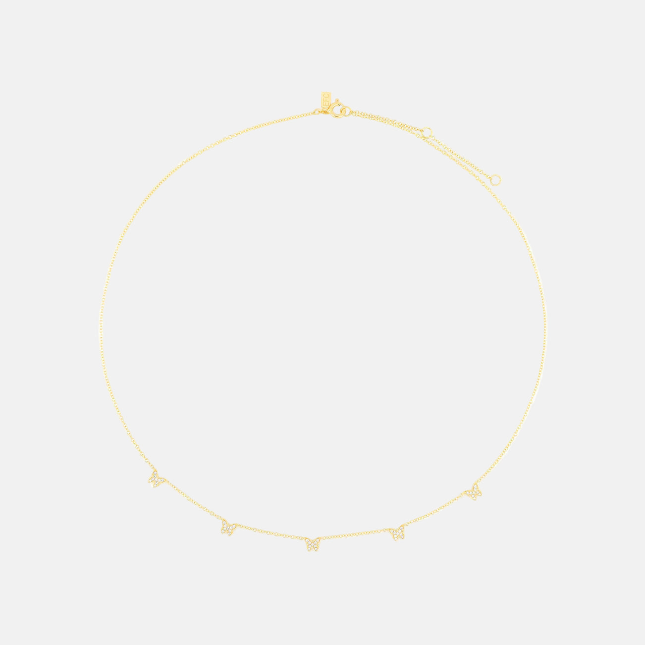 Five Diamond Butterfly Necklace by EF Collection - At Present Jewelry
