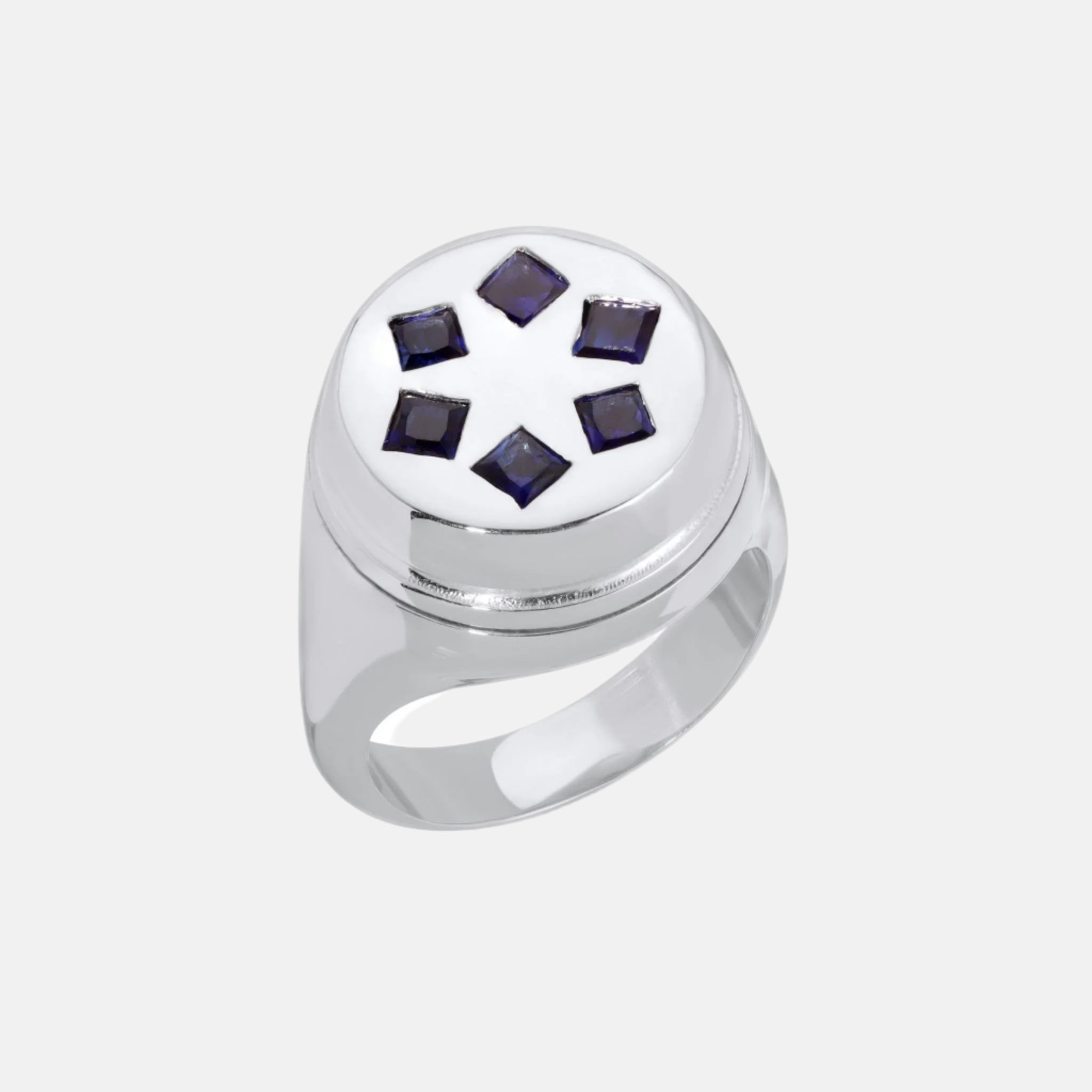 Ellsworth Pillbox Ring, Silver by Monbouquette - At Present Jewelry