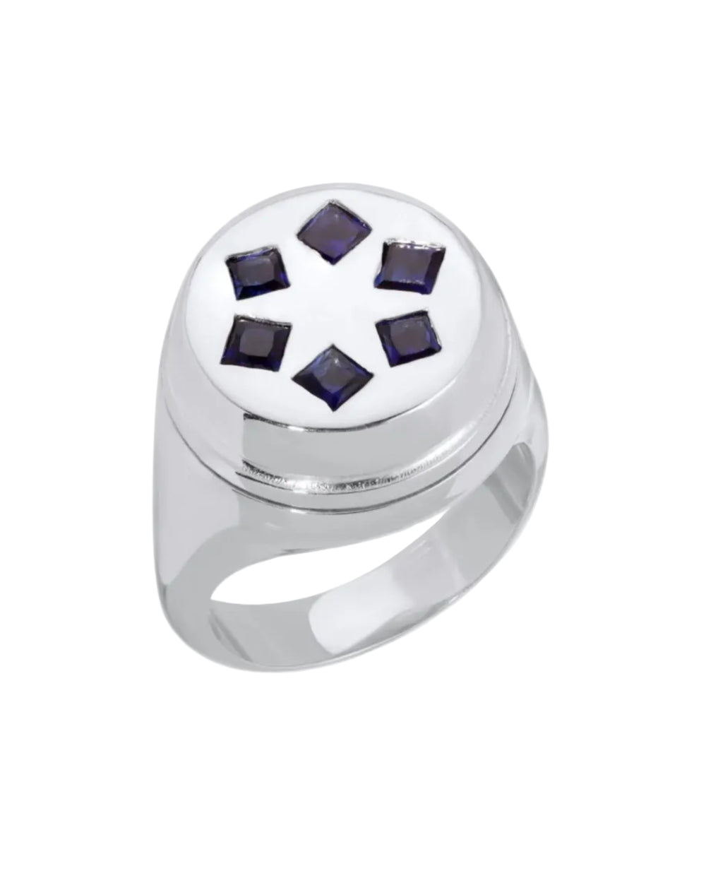 Ellsworth Pillbox Ring, Silver by Monbouquette - At Present Jewelry