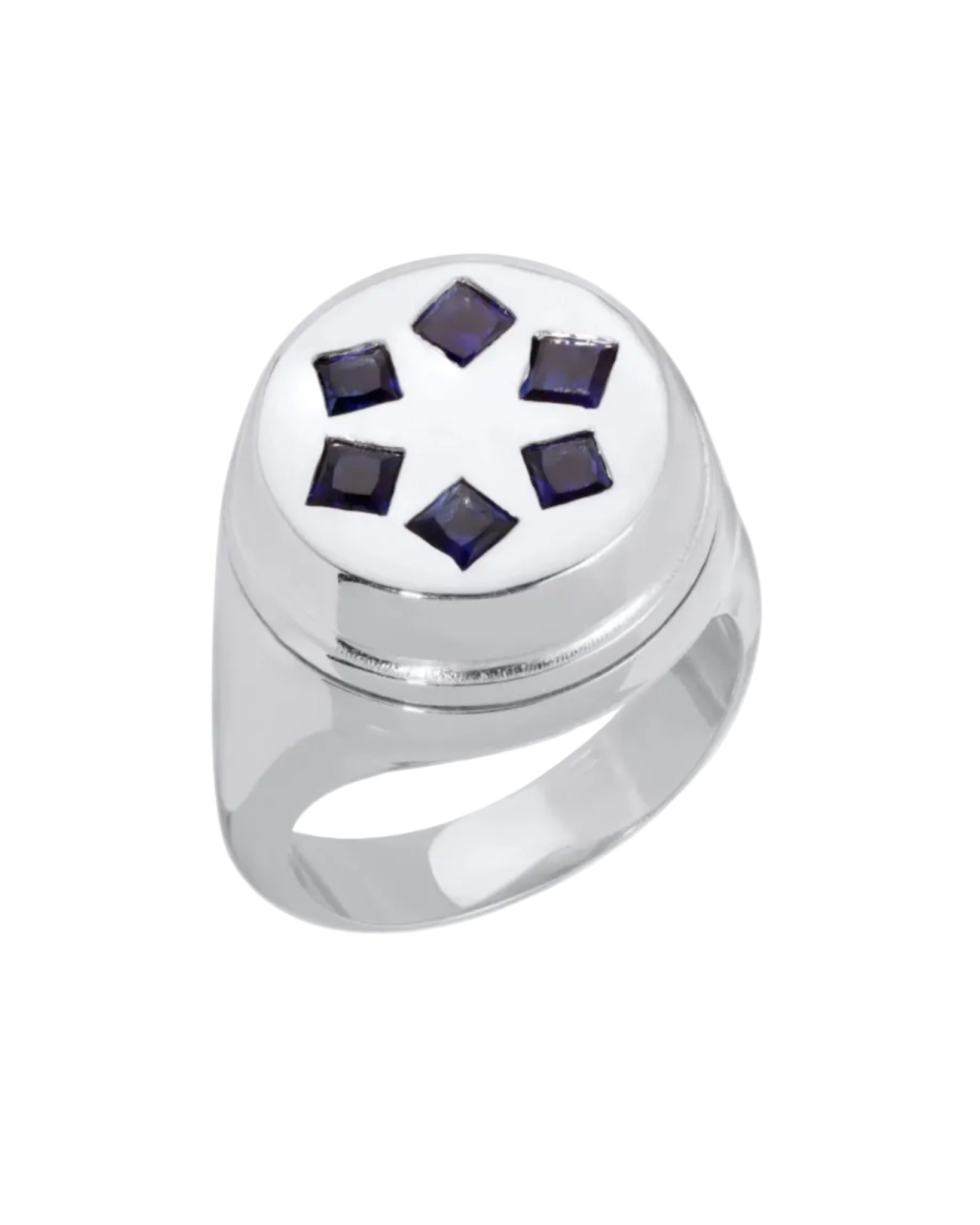 Ellsworth Pillbox Ring, Silver by Monbouquette - At Present Jewelry