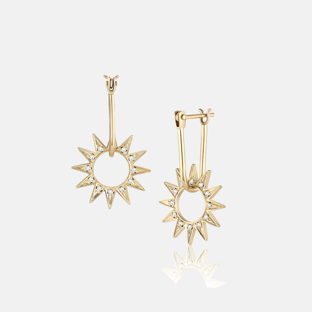 Eclipse Pavé Mini Spur Earring by EMBLM Fine Jewelry - At Present Jewelry