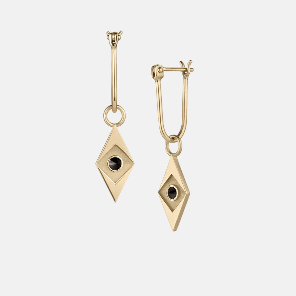 Facet Earring, Black Diamond by EMBLM Fine Jewelry - At Present Jewelry