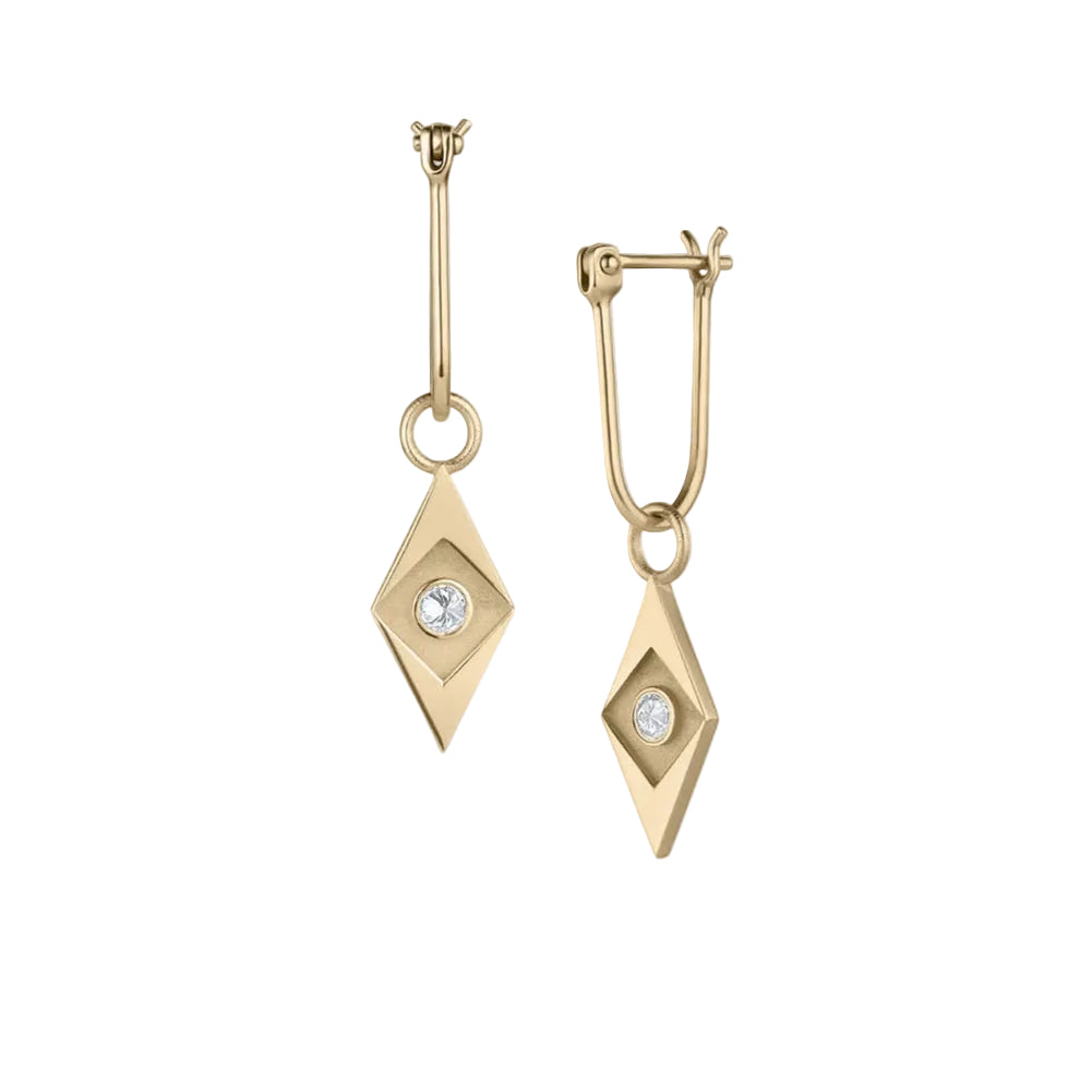 Facet Earring, Diamond by EMBLM Fine Jewelry - At Present Jewelry