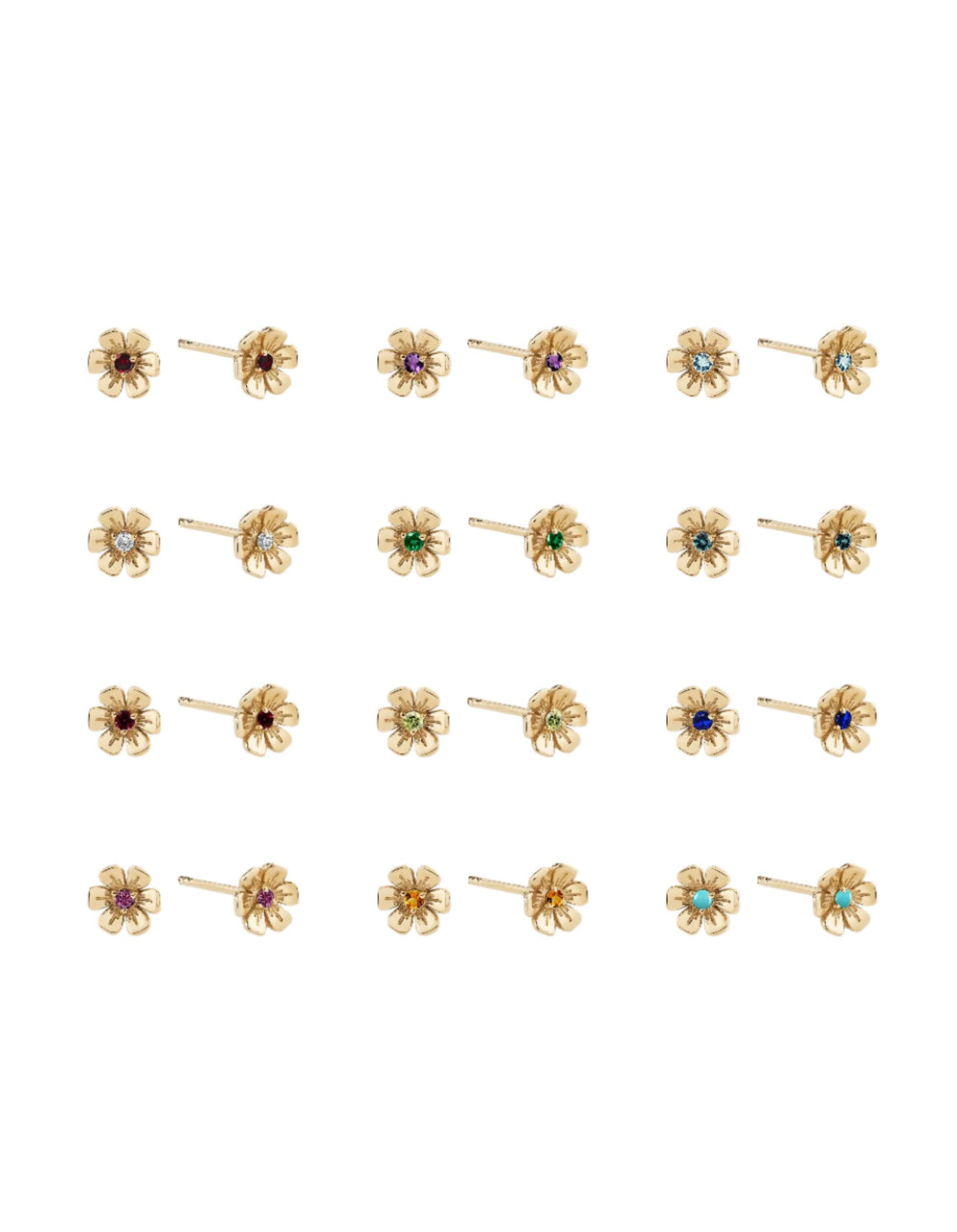 In Bloom Birthstone Studs by Ariel Gordon Jewelry - At Present Jewelry