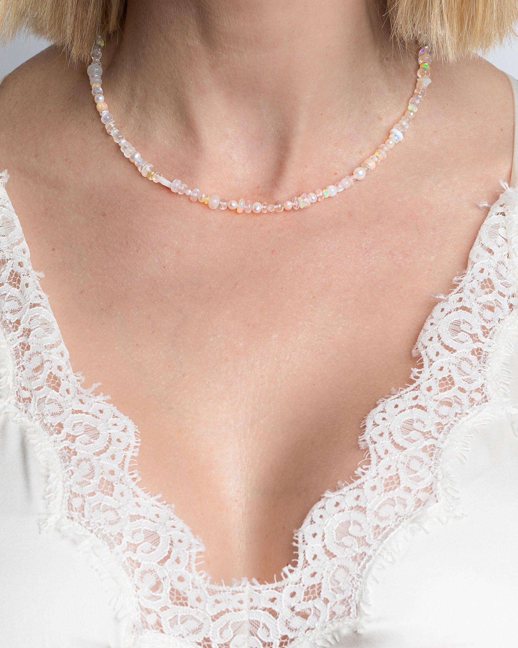 White Cutie Necklace by Encirkled Jewelry - At Present Jewelry
