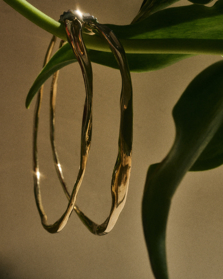 Sinew Hoops Large by Ariana Boussard-Reifel - At Present Jewelry