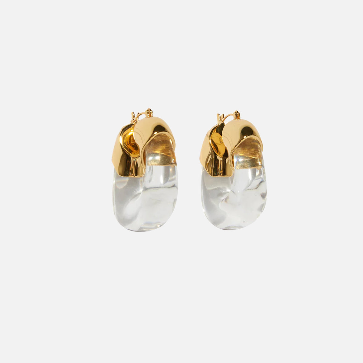 BAUBLEBAR Lucy Goldtone Clear Stone Hoop Earrings Set - 20629459