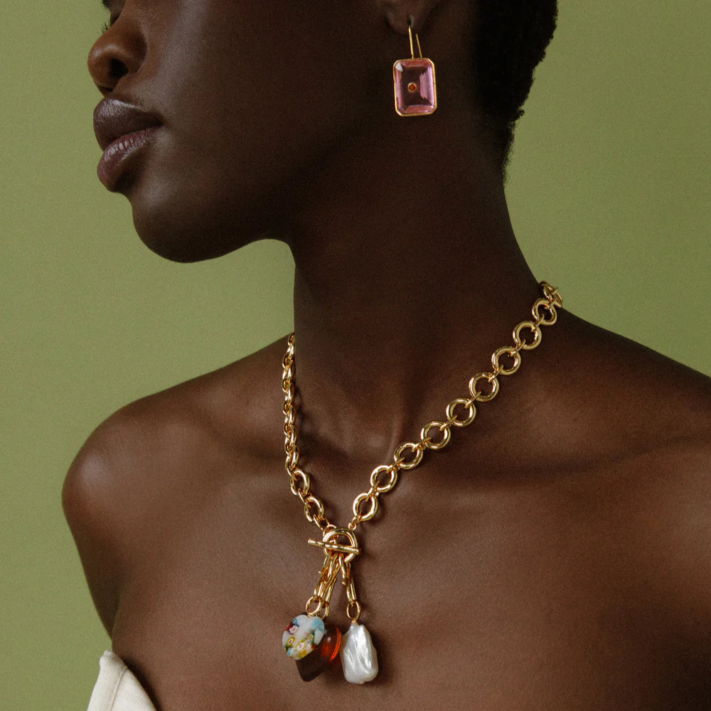 Mood Necklace in Gold by Lizzie Fortunato - At Present Jewelry