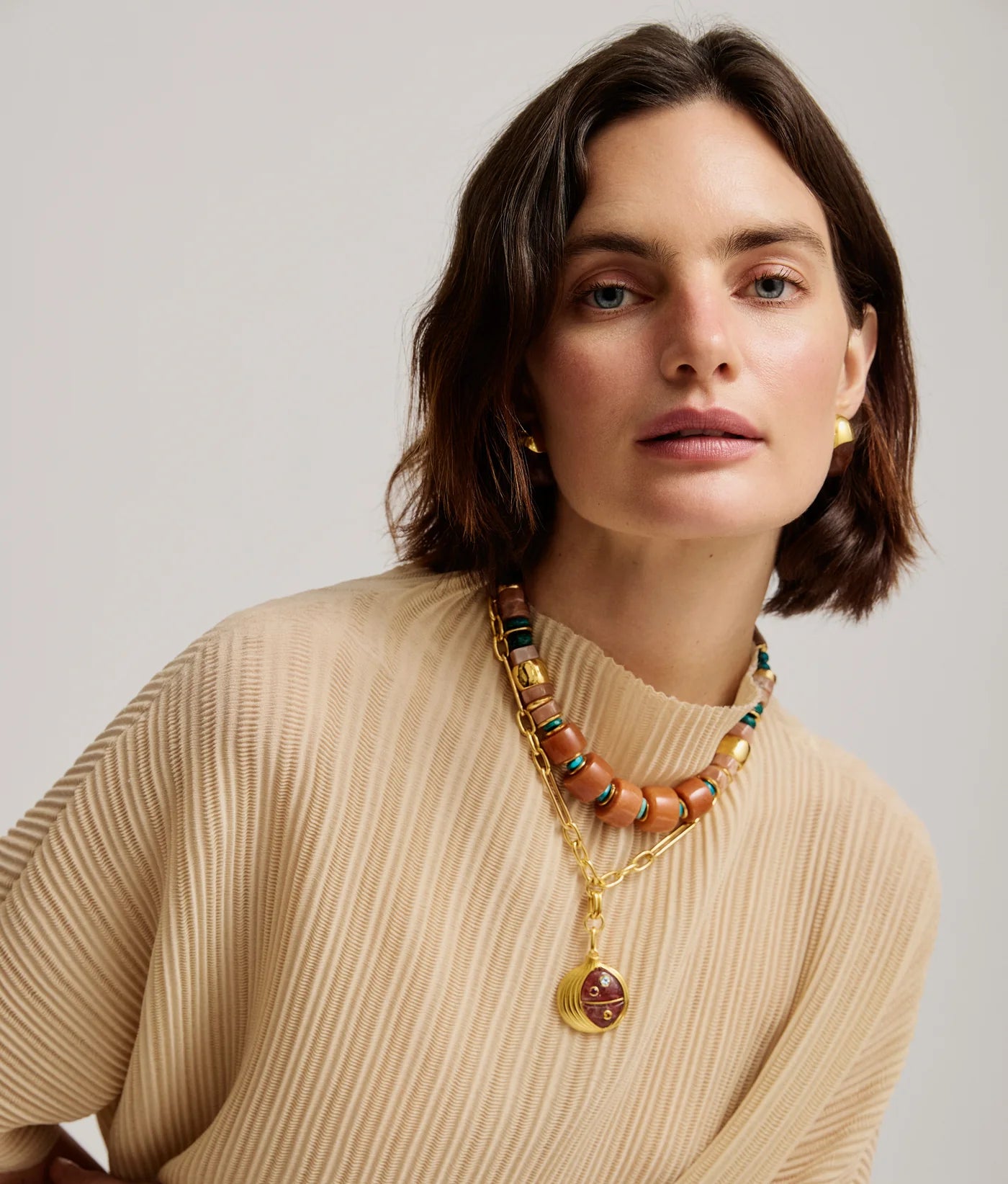 Pomegranate Pendant Necklace by Lizzie Fortunato - At Present Jewelry