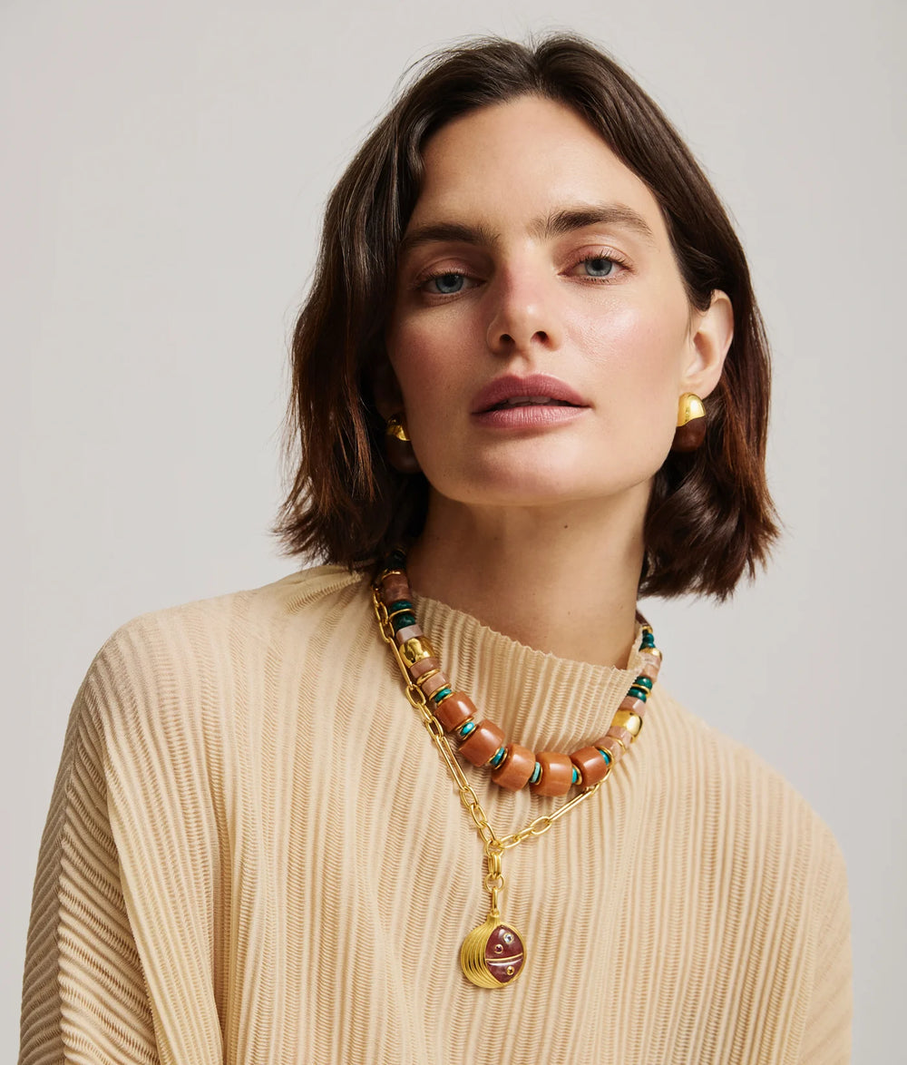 Pomegranate Pendant Necklace by Lizzie Fortunato - At Present Jewelry