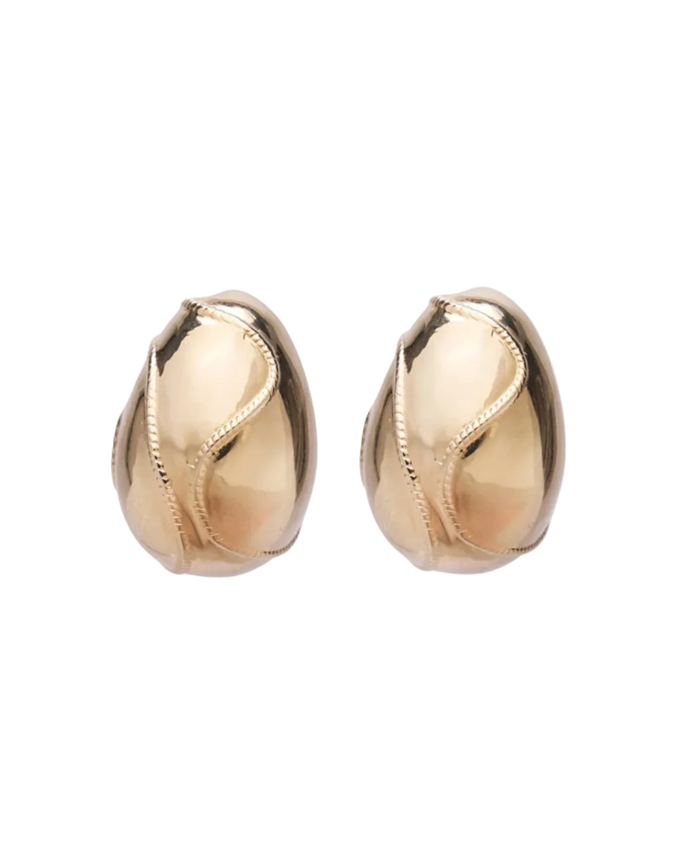 Mini Arp Earrings, Gold Rope by Lizzie Fortunato - At Present Jewelry