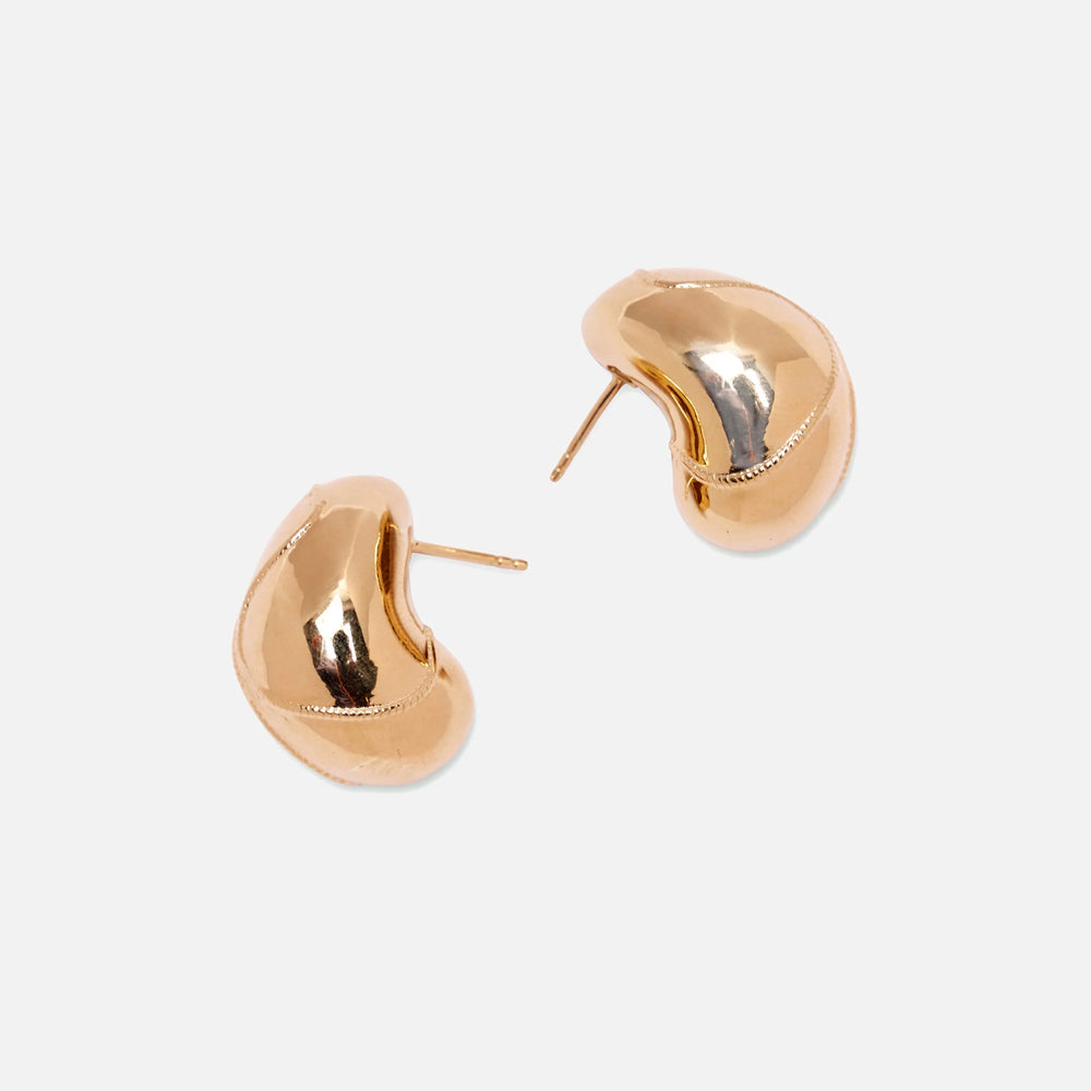 Mini Arp Earrings, Gold Rope by Lizzie Fortunato - At Present Jewelry