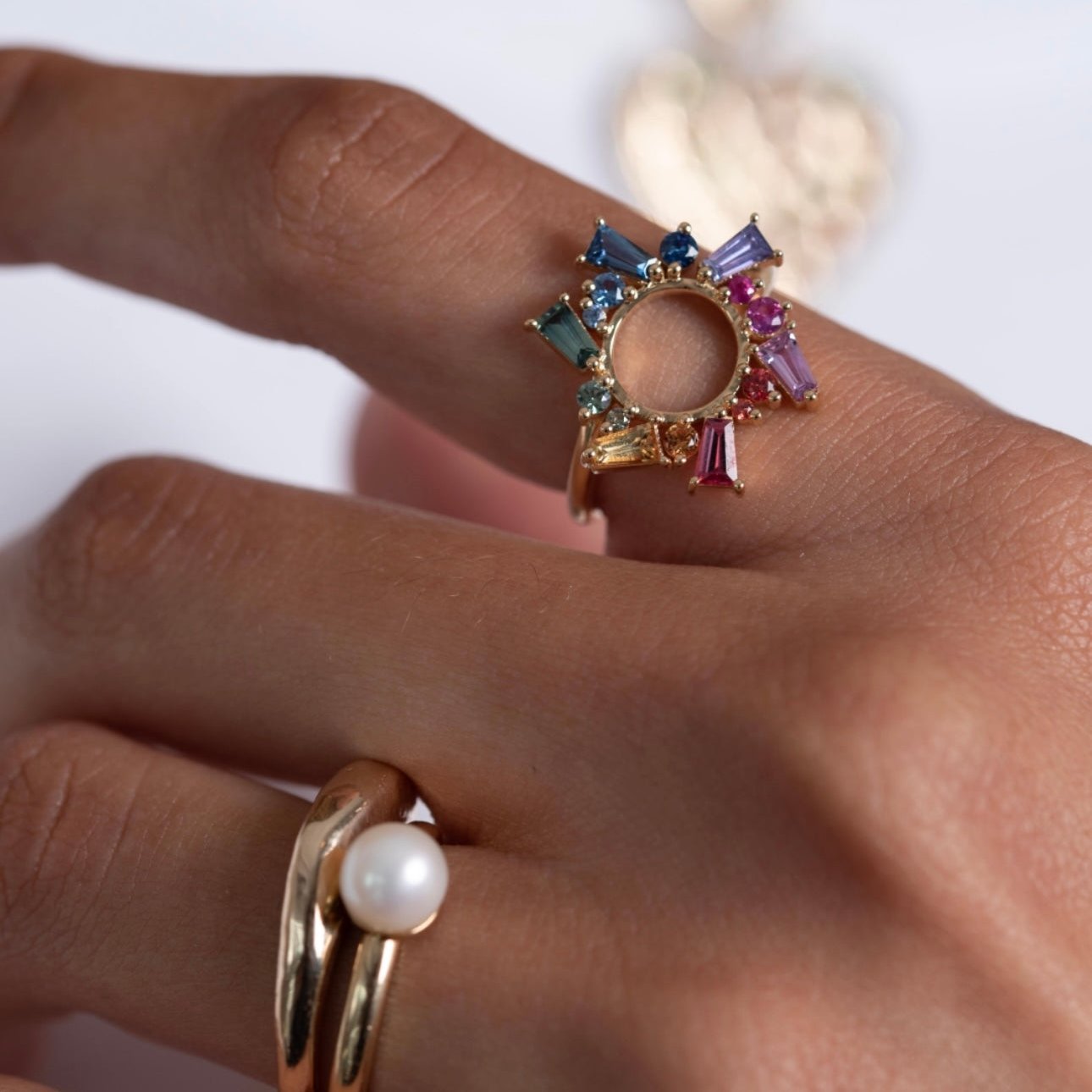 Rainbow Sapphire Ring by Meredith Young - At Present Jewelry